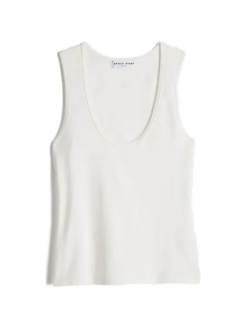 Apiece Apart ribbed scoop-neck tank top White 1384SJE