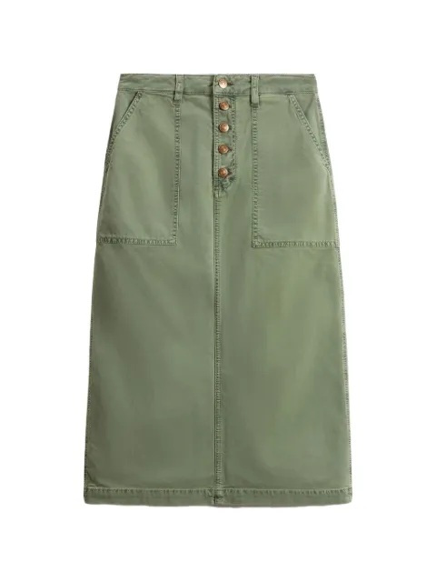 Ulla Johnson button-up patch-pocket skirt Green UJ9903002