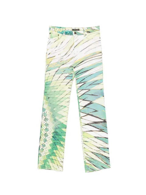 Roberto Cavalli Vintage 2000s mosaic-print trousers White RC290BBL