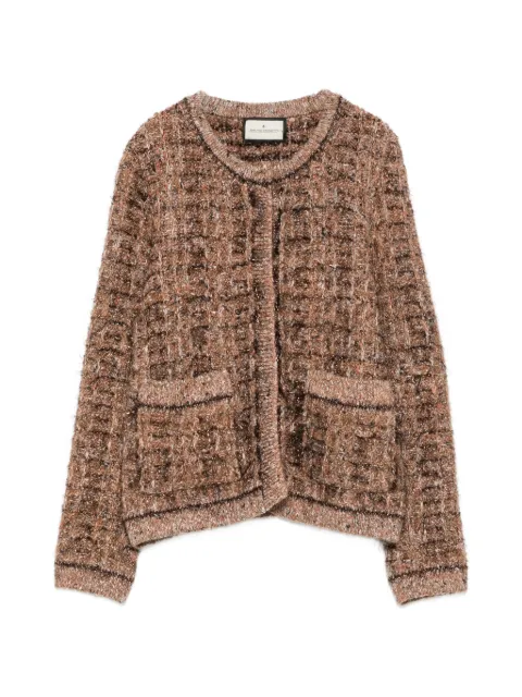 Bruno Manetti bouclé-knit patch-pocket cardigan Neutrals Q2H101