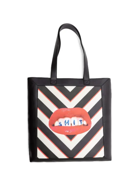 Seletti Toiletpaper graphic-print tote bag Black 02212