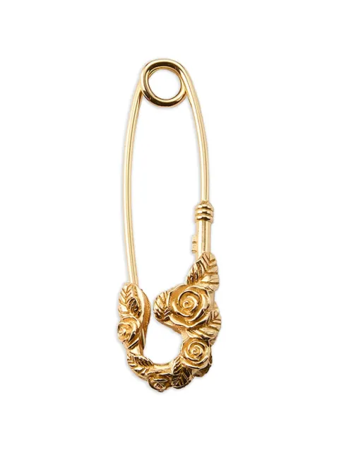 Emanuele Bicocchi rose safety-pin brooch Gold RSS1G