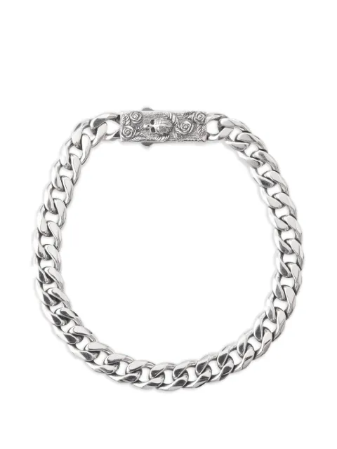 Emanuele Bicocchi skull box-clasp chain bracelet Silver KLB7