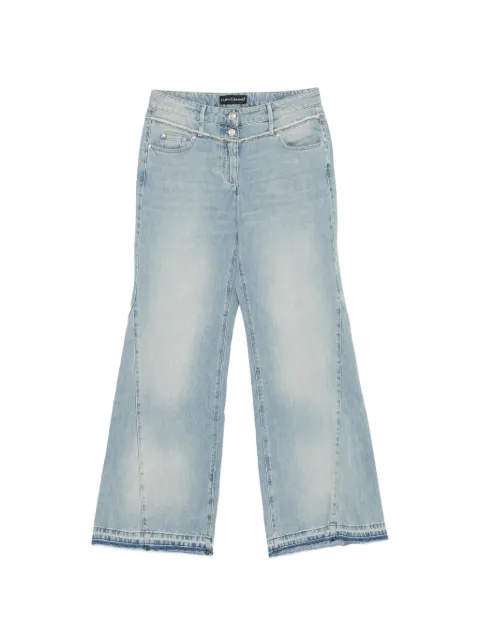 Luisa Cerano frayed-edge panelled jeans Blue 6388864184