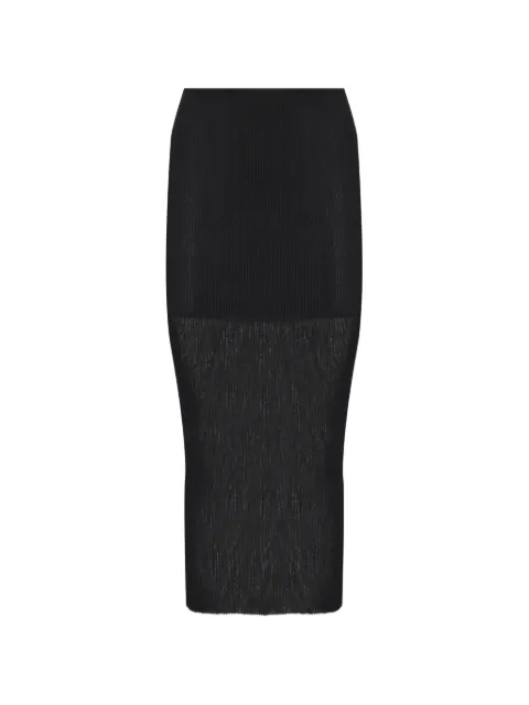 Alberta Ferretti ribbed-knit skirt Black A01801030555