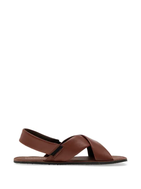 GROUNDIES crossover-strap slingback sandals Brown GND13020521