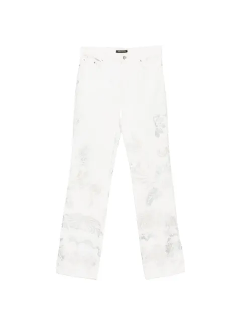 Roberto Cavalli Vintage 2000s floral-print trousers White RC290BBH