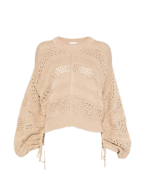 LIU JO crochet jumper Neutrals WA6419MA86R