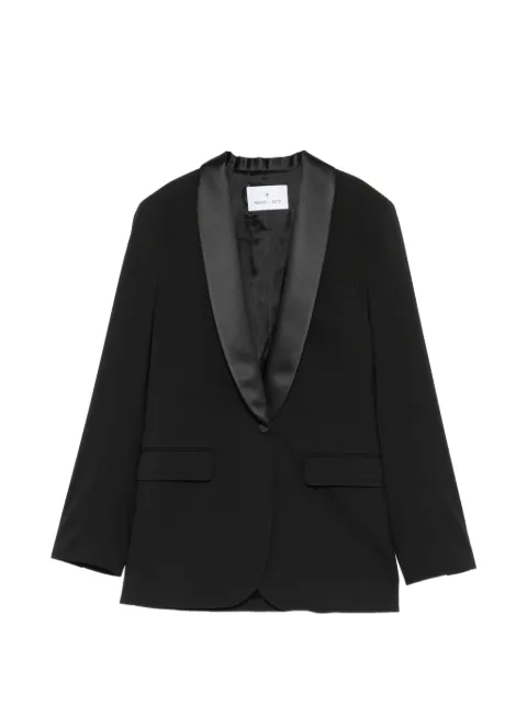 Manuel Ritz loong-sleeve single-breasted blazer Black 4036GD20264030