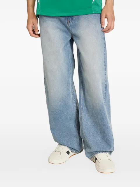 adidas Trefoil-embroidered 3-Stripes jeans Blue KE0112