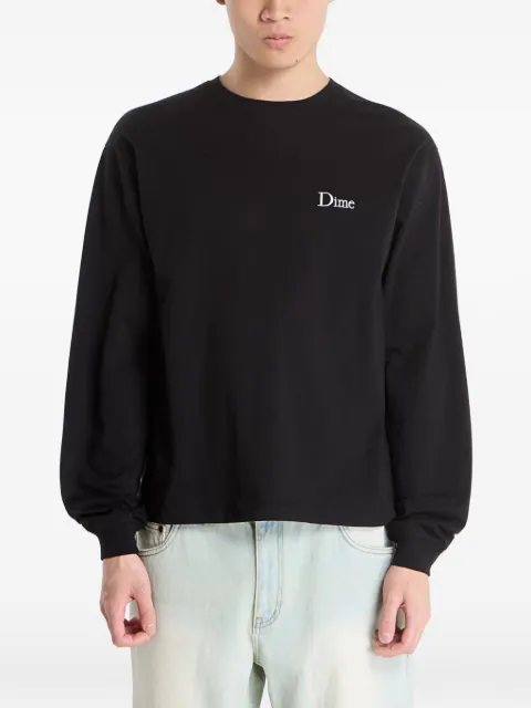 dime logo-detail long-sleeve top Black DIMESP2674