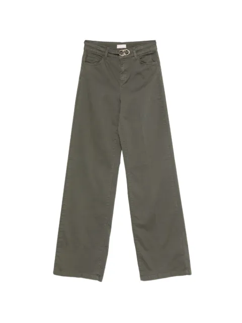LIU JO Good Flare belted trousers Green WA6274T9257