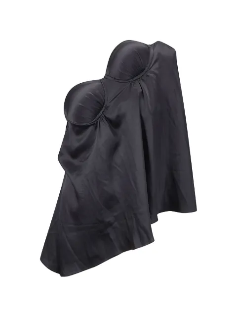 ALAINPAUL asymmetrical bustier top Black S5WTO03
