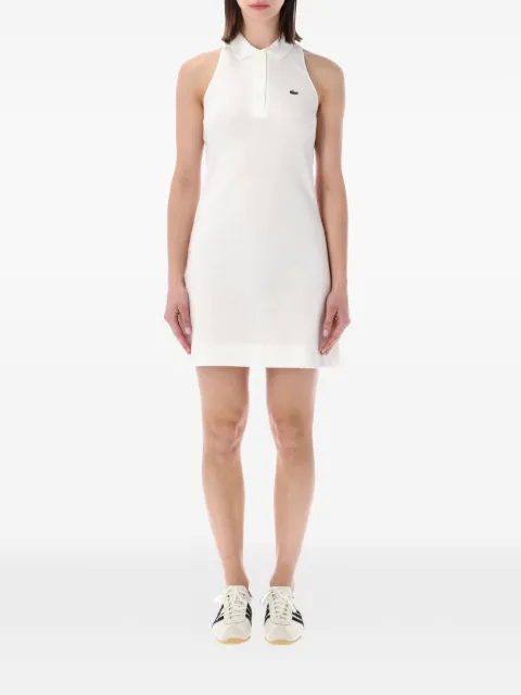 Lacoste logo-embroidered sleeveless mini dress White EF1452