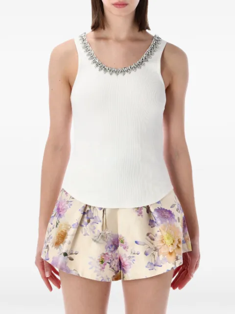 ZIMMERMANN embellished sleeveless tank top Neutrals 7916TS26R