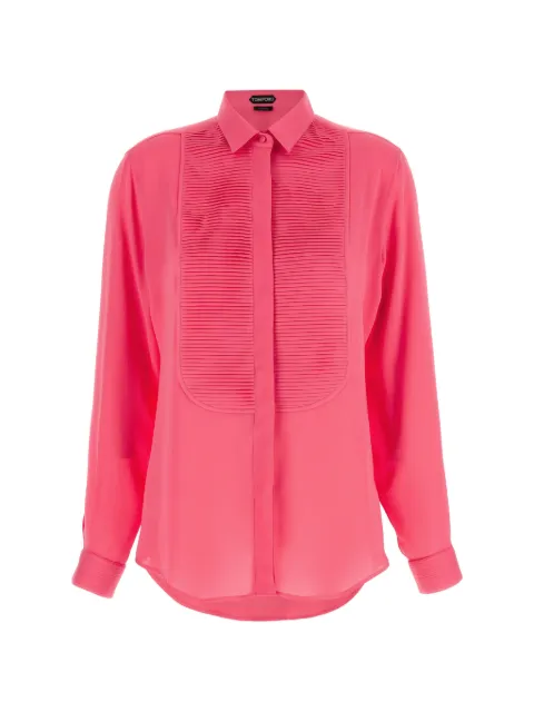 TOM FORD pleated silk shirt Pink CA3345FAX1507PCS