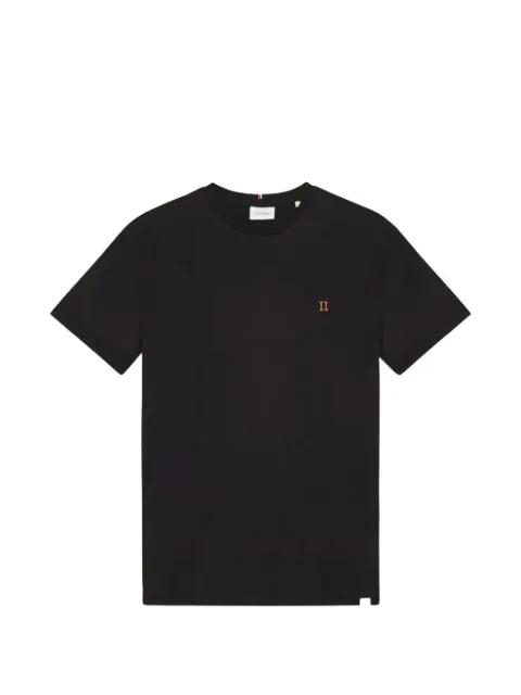 Les Deux Norregaard logo-embroidered cotton T-shirt Black 100101008