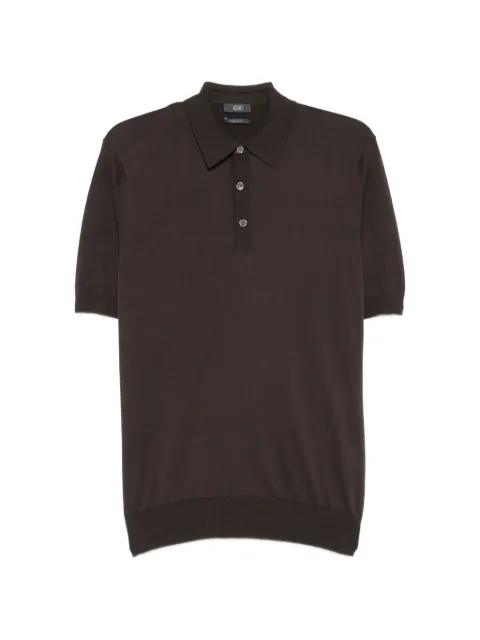 Hosio short-sleeve knitted polo shirt Brown IUS26100M1109
