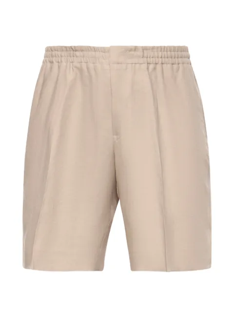 Zegna elasticated-waistband pressed-crease shorts Neutrals UHI35A3TB14412