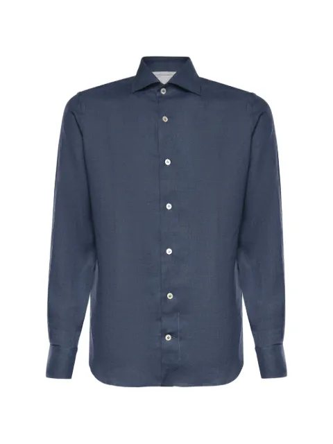 Eleventy linen shirt Blue M75CAMH03TES0I13919