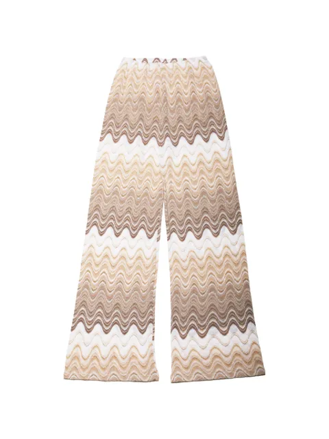 MC2 Saint Barth Amalia chevron-knit trousers Neutrals AML001
