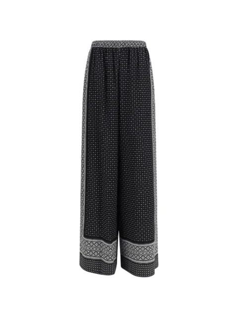 Ermanno Scervino geometric-print palazzo pants Black D482P756YLT