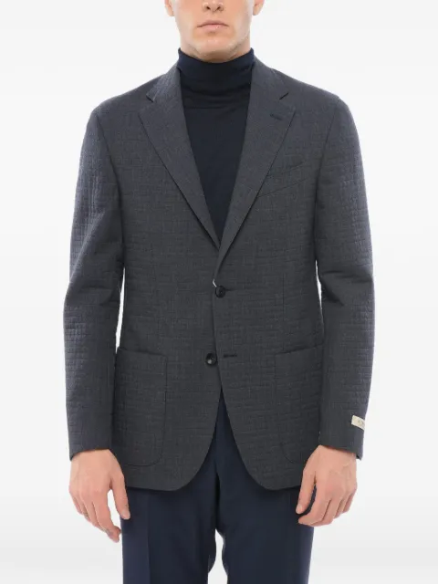 BEYMEN Club quilted wool blazer Grey 78XZ276856809013