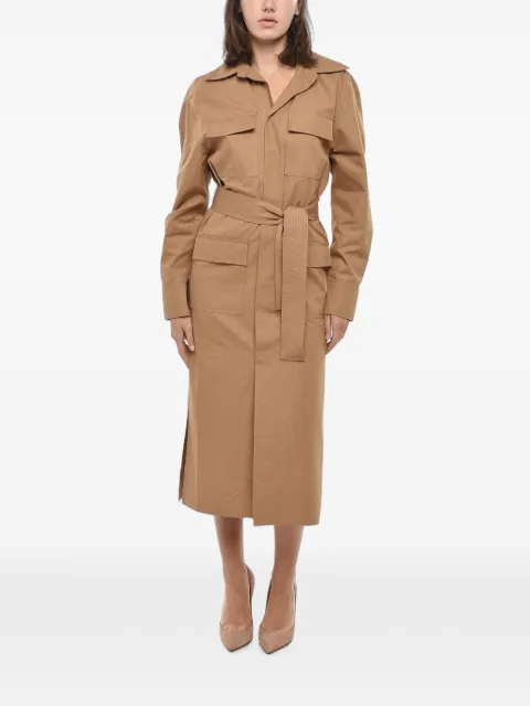 SUPER BLOND belted utility midi shirt dress Brown ABITOSBISCOTTO