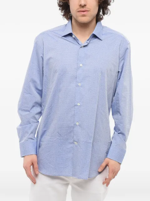 DEL CARMINE French-collar poplin shirt Blue 40189420