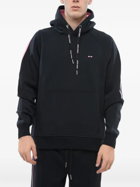 Eden Park logo-embroidered drawstring hoodie Black H24MAISW0018BLF