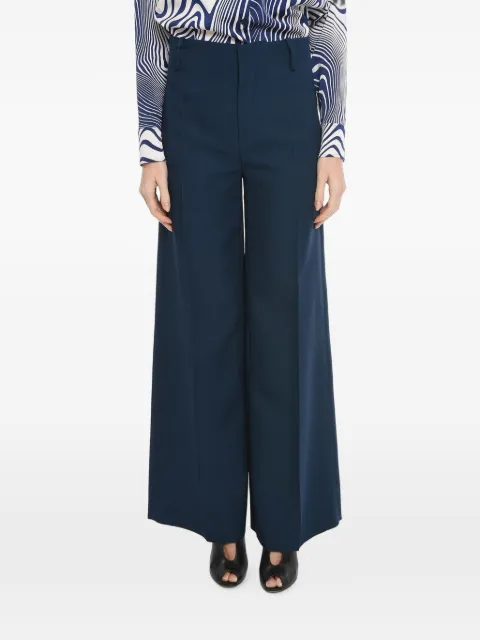 SUPER BLOND high-waisted palazzo pants Blue TROUSERSCBLUSCURO