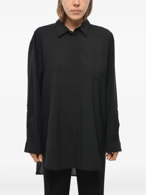SUPER BLOND patch-pocket wool shirt Black SUITTTEX25