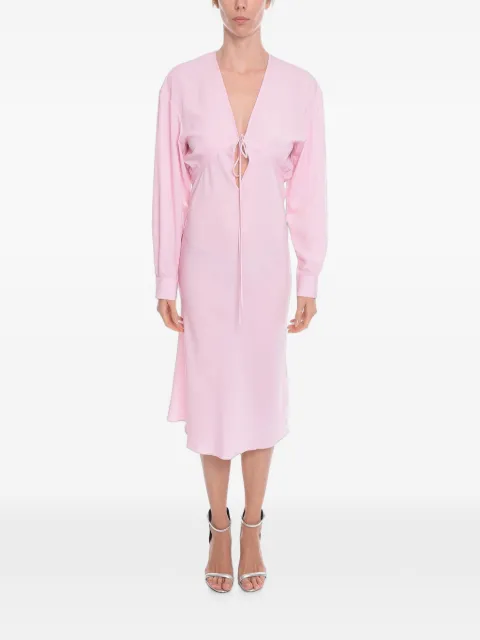SUPER BLOND cut-out long-sleeve midi dress Pink GREBSEHROSA