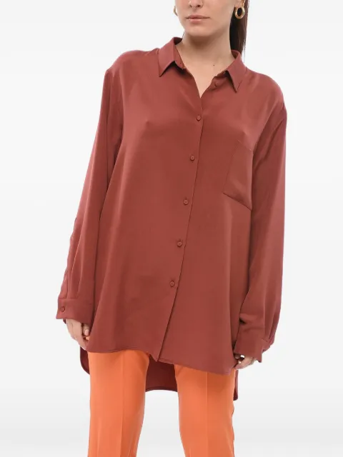 SUPER BLOND patch-pocket shirt Brown SHIRTTRSILKTEX28
