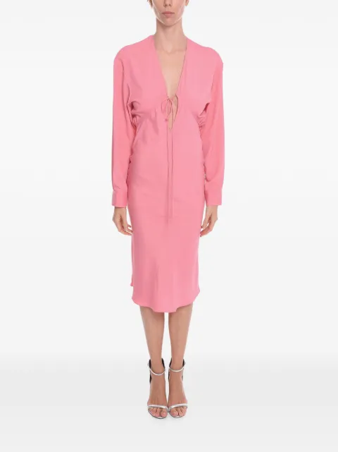 SUPER BLOND cut-out long-sleeve midi dress Pink GREBSEH13
