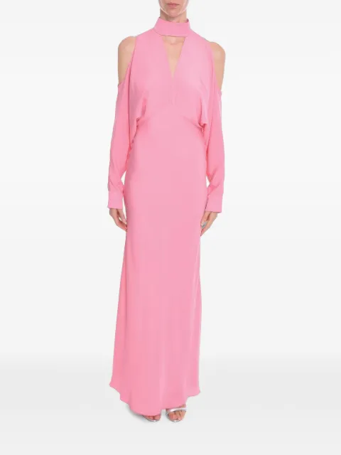 SUPER BLOND maxi cut-out long-sleeve dress Pink CUTOUTDRESSROSA