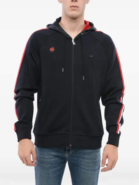 Eden Park logo-embroidered zip-up hoodie Blue H24MAISW0060BLF