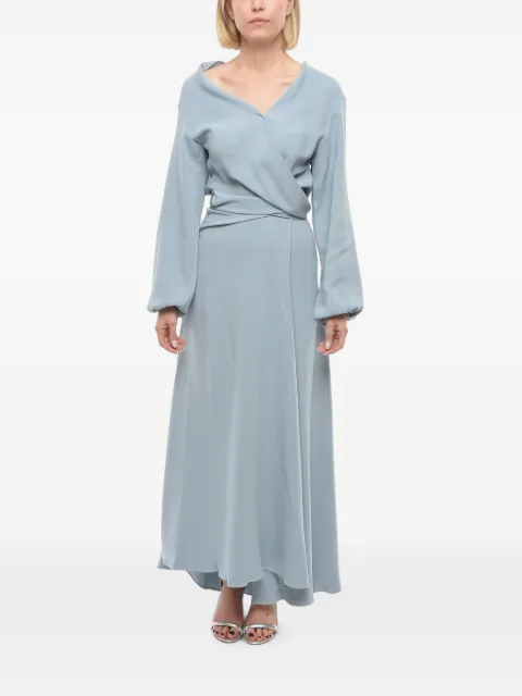 SUPER BLOND belted maxi dress Blue SBVBDRESS17
