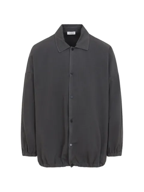 Fear Of God logo-print elasticated-hem jacket Grey FG9M64658BCG