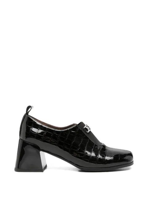 LINDA BAUMANN crocodile-embossed leather pumps Black 658526121BLK