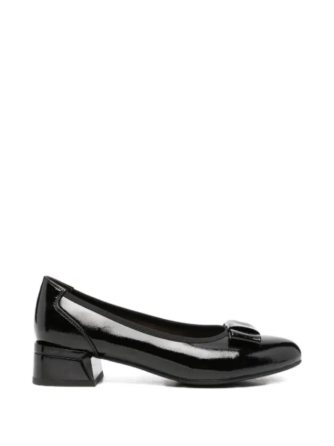 LINDA BAUMANN bow-detail patent-leather pumps Black 658526136BLK
