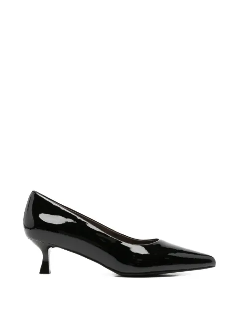 LINDA BAUMANN patent-finish pointed-toe pumps Black 658526148