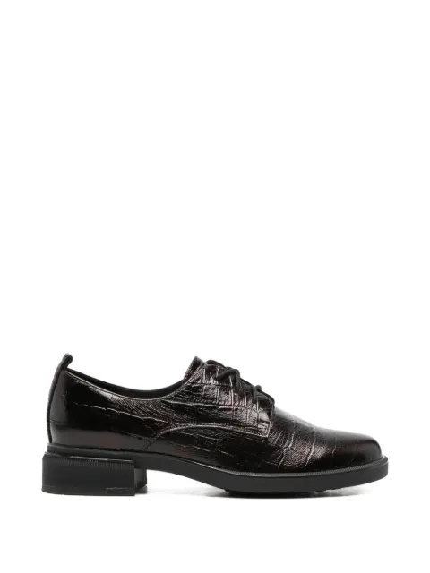 LINDA BAUMANN croc-effect lace-up fastening oxford shoes Red 659326102