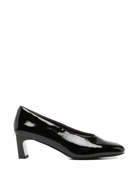 LINDA BAUMANN patent-finish square-toe pumps Black 658526145