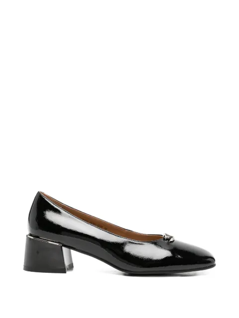 LINDA BAUMANN logo-plaque pumps Black 658526150BLK