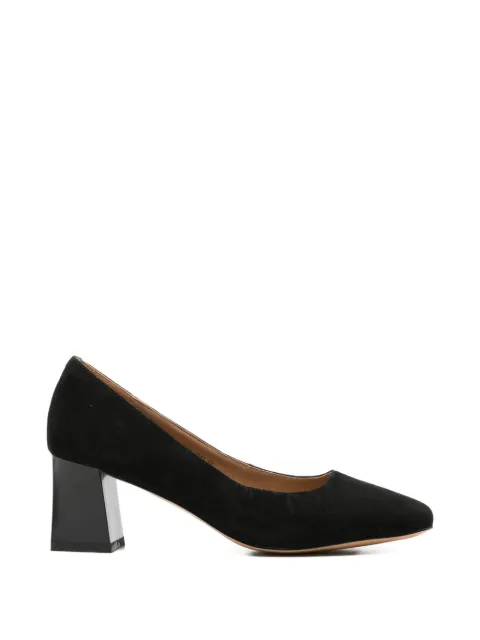 LINDA BAUMANN suede block-heel pumps Black 658526129