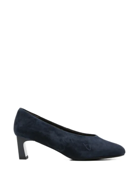 LINDA BAUMANN suede square-toe pumps Blue 658526145