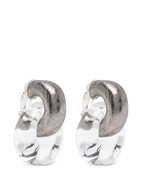 Monies Havana interlocking hoop earrings Silver 8529AS
