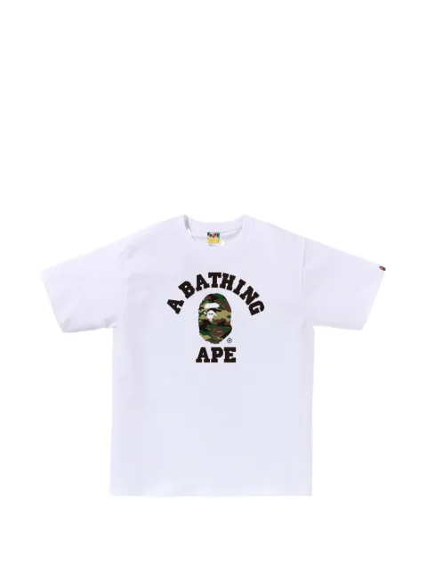 A BATHING APE® Glitch Woodlandg camouflage-print T-shirt White 001TEM301031M