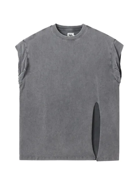 b+ab side-slit sleeveless T-shirt Grey 6S654AS